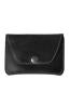 Black Leather Fulton Snap Wallet - LPPSBK02